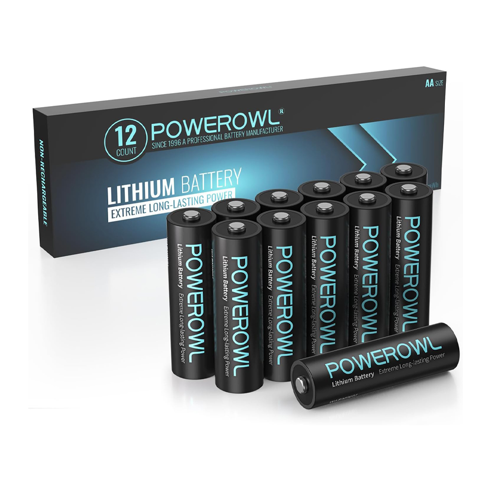 POWEROWL Lithium Batteries AA High Capacity Long Lasting