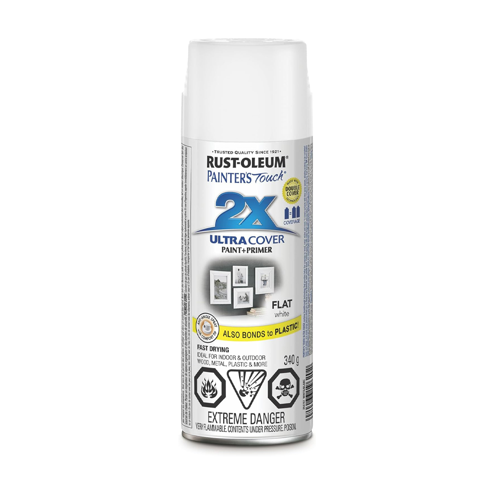 Rust-Oleum Painter's Touch Spray Paint in Flat White, 340g